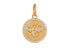 14K Solid Gold Pave Diamond Queen Bee Medallion,  (14K-DP-089)
